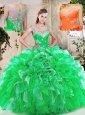 Cute  Scoop Quinceanera Dresses with Beading and Ruffles