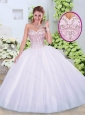 Cute  Sweetheart Beading Quinceanera Dresses in White