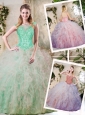 Pretty Appliques and Ruffles Sweet 16 Dresses in Multi Color