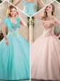 Pretty Beading Sweetheart Quinceanera Gowns for 2016
