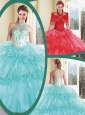 Pretty Halter Top Quinceanera Dresses with Appliques and Ruffles