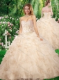 2016 Pretty Sweetheart Beading Quinceanera Gowns for Fall