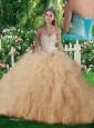 2016 New Style Ball Gown Sweet 16 Dresses with Beading and Ruffles