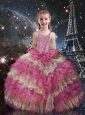 Fashionable Straps Ruffled Layers Little Girl Pageant Dress  for Fall