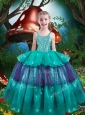 Pretty Straps Ruffled Layers Little Girl Pageant Dresses for 2016