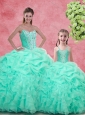Pretty Ball Gown Sweetheart Beading Princesita with Quinceanera Dresses in Apple Green for Spring
