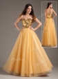 Luxurious Princess Sweetheart Sequins Long 2016 Bridesmaid Dresses in Gold