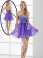 Beautiful Sweetheart Eggplant Purple Short Cocktail Dresses with Beading