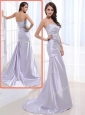 Luxurious Column Sweetheart Celebrity Dresses with Beading and Ruching