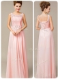 Beautiful Scoop Empire Popular Prom Dresses with Appliques and Lace