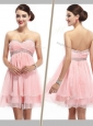 Lovely Sweetheart Short Prom Dress with Beading and Ruching