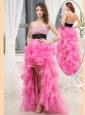 Most Popular Empire Straps Watermelon Prom Dress for Celebrity