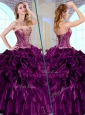 Gorgeous Ball Gown Sweetheart Ruffles and Appliques Quinceanera Dresses