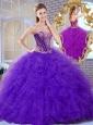 Affordable Sweetheart Ruffles and Appliques Sweet 16 Quinceanera  Dresses