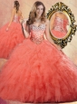 Pretty Ball Gown Sweet 16 Quinceanera Dresses with Beading and Ruffles