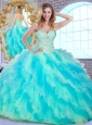 Clearance Ball Gown Multi Color Sweet 16 Quinceanera Dresses with Beading and Ruffle 2016