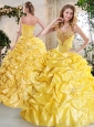 Clearance Ball Gown Quinceanera Dresses with Beading and Pick Ups for Spring