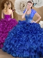 Cute Royal Blue Quinceanera Dresses with Beading and Ruffles
