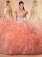 Clearance Straps Open Back Sweet 16 Quinceanera Dresses with Beading and Ruffles