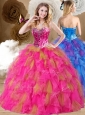 2016 Discount  Ball Gown Sweetheart Ruffles Quinceanera Dresses in Multi Color