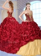 Discount  Sweetheart Brush Train Pick Ups and Appliques Sweet 16 Quinceanera Dresses