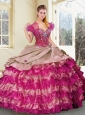 Discount Sweetheart Multi Color Quinceanera Dresses with Ruffled Layers