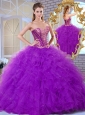 Discount Sweetheart Ruffles and Appliques Sweet 16 Quinceanera Dresses