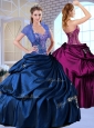 Discount Sweetheart Taffeta Royal Blue Quinceanera Dresses with Appliques