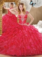 Discount  Red Sweet 16 Quinceanera Dresses with Beading and Ruffles 2016