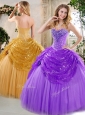 2016 Unique  Ball Gown Beading and Paillette Quinceanera Dresses for Fall