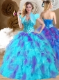 Unique Ball Gown Sweetheart Ruffles Sweet 16 Quinceanera Dresses in Multi Color