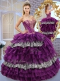 Unique Sweetheart Ball Gown Sweet 16 Quinceanera Dresses with Ruffled Layers and Zebra