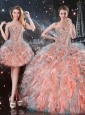 Fashionable Ball Gown Sweetheart Detachable Quinceanera Sweet 16 Gowns for Fall