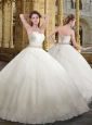 Best Sweetheart White Wedding Dresses with Beading and Appliques