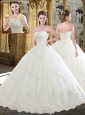 Pretty Ball Gown Sweetheart Wedding Dress with Beading and Appliques