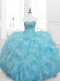 Cheap Ball Gown Sweet 15 Dresses with Beading and Ruffles