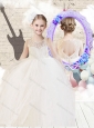 2016 Fashionable Scoop Ball Gown White New Style Little Girl Pageant Dresses with Lace