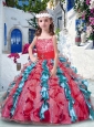 2016 Pretty Ball Gown Spaghetti Straps Little Girl Pageant Dresses with Beading and Ruffles