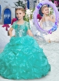 Best Spaghetti Straps Little Girl Pageant Dresses with Beading and Ruffles
