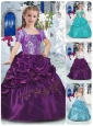 Classical Spaghetti Straps Little Girl Pageant Dresses with Beading and Bubles