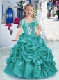 Lovely Spaghetti Straps Little Girl Pageant Dresses with Beading and Bubles