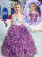 New Arrivals Spaghetti Straps Beading and Ruffles Little Girl Pageant Dresses