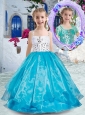Perfect Spaghetti Straps Ball Gown Little Girl Pageant Dresses with Beading