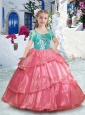 Pretty Spaghetti Straps Little Girl Pageant Dresses with Ruffles and Beading