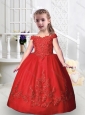 Romantic Off the Shoulder Little Girl Pageant Dresses with Appliques and Beading