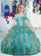 Sweet Spaghetti Straps Little Girl Pageant Dresses with Beading and Ruffles