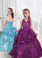 Top Selling Halter Top Little Girl Pageant Dresses with Appliques and Bubles
