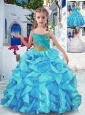 Wonderful Spaghetti Straps Little Girl Pageant Dresses with Beading and Ruffles