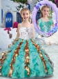 New Style Gorgeous Spaghetti Straps Little Girl Pageant Dresses with Beading and Ruffles