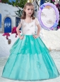 New Style  Gorgeous Straps Little Girl Pageant Dresses with Appliques and Beading